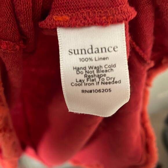 SUNDANCE Red Fringe Crewneck Pullover Boho Sweater Size X-Small - Picture 4 of 5